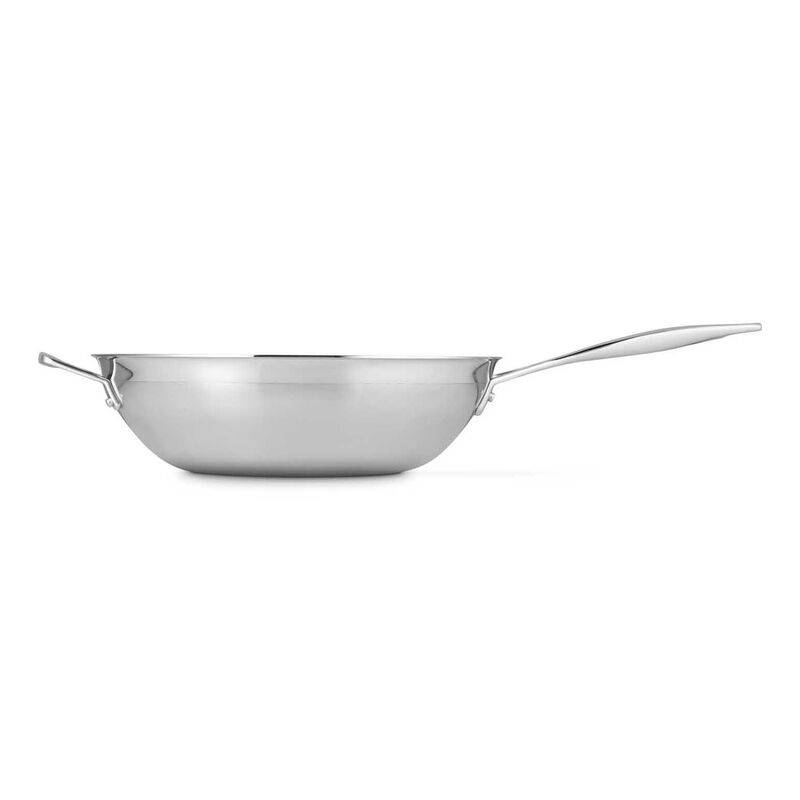 Le Creuset Classic 3-PLY Stainless Steel Stir-Fry Pan Helper Handle 30cm image number 1